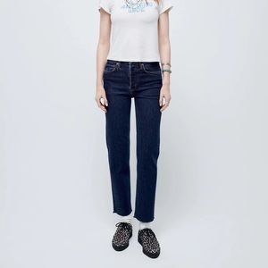 Re/Done Comfort Stretch High Rise Stove Pipe Jeans